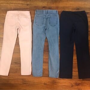 Girls Denim Blue Jean, Pink Jeggings, Navy Blue Pant Bundle
Distressed
Rockstar